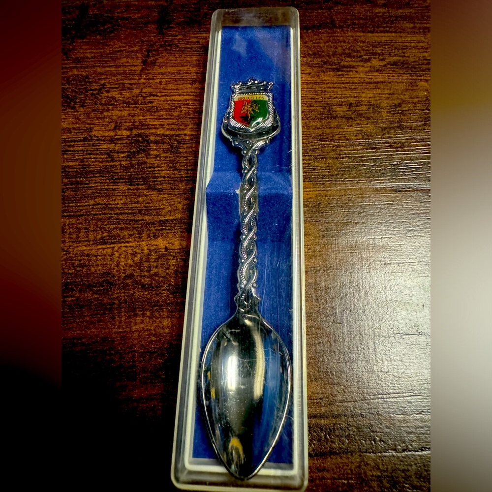 Antique Bruxelle Collectible Souvenir Silver Spoon